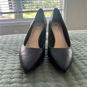 Black pointed heels